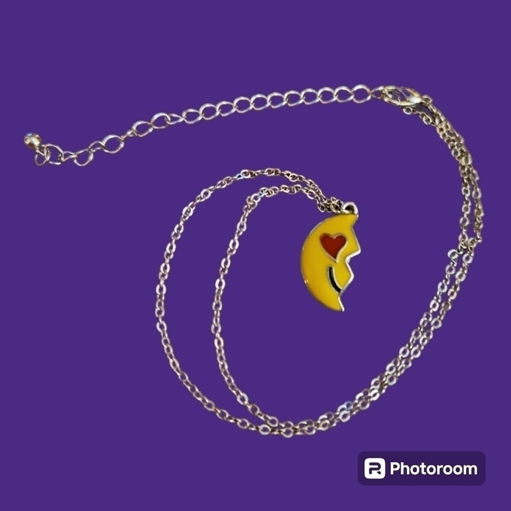 3/$30 Cute Broken Emoji Kidcore Pendant Chain Necklace